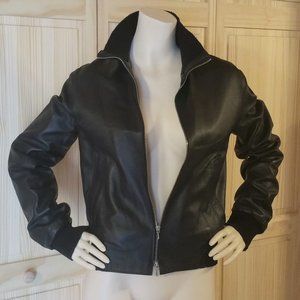 Roots black Leather Jacket